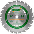 Oshlun SBW-080024 8-Inch 24 Tooth ATB General Purpose and Framing Saw Blade with 5/8-Inch Arbor (Diamond Knockout)