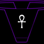 Sexy bikini thong imprinted with the Egyptian symbol of eternal life