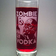 An etched collins glass perfect for any cocktail (of the undead)
