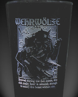 Wehrwolfe Dark smoked beer glass