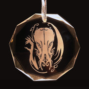 Cthulhu round crystal holiday ornament