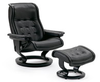 Medium Stressless Royal Recliner- Fantastic Back and Neck Support and Style to Match. Fit for the King or Queen of any Household!