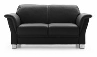 Ekornes Stressless E40 2 Seater without Armrests (shown with both arms) in Black Paloma
