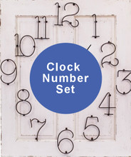 6" Vintage Metal Numbers - Clock Number Set