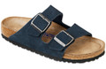 birkenstock arizona denim suede soft footbed