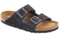 birkenstock arizona velvet gray suede soft footbed