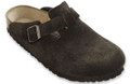birkenstock boston mocha suede soft footbed