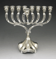 Silver Plate Menorah 9.5" M-883