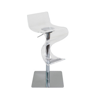Acrylic Curved Viva Bar Stool Adjule Contemporary Acrylic Viva Curved Bar Stool