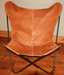 Light Brown Leather Butterfly Chair Cover