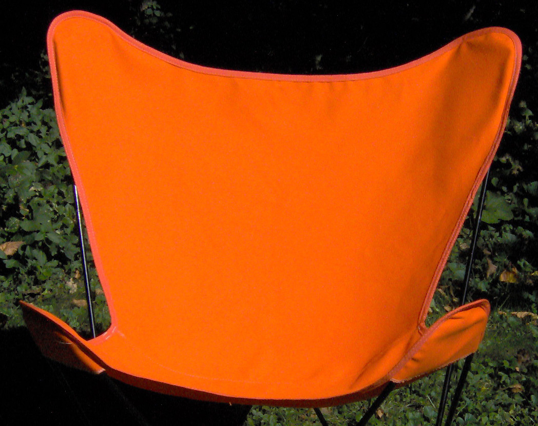 Orange butterfly chair cover