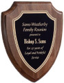 Victory Walnut Shield Award Plaque Large - 8.5" x 10"