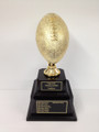 Fantasy Football: Gold High-Quality Plastic Football on Black Piano Finish Base 20" Tall
