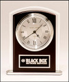 Beveled Glass with Cherry Wood Accent Clock
