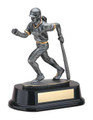 Softball Bat Down Resin Sculpture Female 6.5" Tall