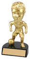 Soccer Male Bobble Head Bright Gold Resin 6" Tall