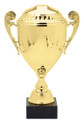 Gold Full Metal Italian Cup & Lid with Marble Base 21" Tall
