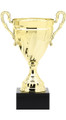 Gold Metal Cup on Black Marble Base 10.5" Tall