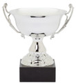Italian Metal Cup and Stem on Black Marble Base 11.5" Tall