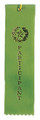 Participant Green Carded Ribbon with String 2 X 8