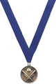 Medal with Blue Ribbon with No Engraving
