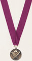 Medal with Purple Ribbon with Engraving 