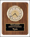 Solid Brass Diamond-Spun Bezel Clock with Glass Lens and Ivory Dial