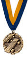 Pinewood Derby Medal with Blue/Gold Ribbon