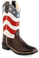 Jama Old West Child Cowboy Boots USA Flag