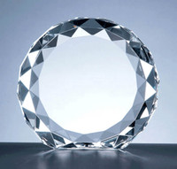 56-24042  Crystal Beveled Circle Award