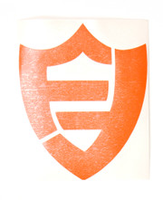 4 Inch Orange FlatFace Vinyl Sticker