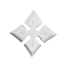 4", 4 point throwing star with ninja characters