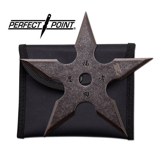 Perfect Point 4", 5 point throwing star, stonewashed