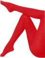 Red Opaque Pantyhose Tights 8064