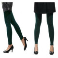 Hunter Green Footless Leggings 8099
