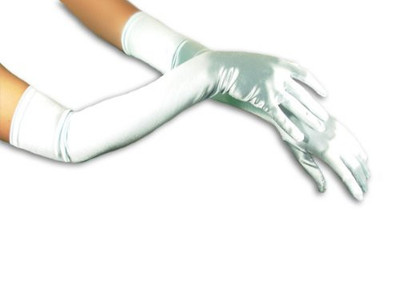 silver opera gloves