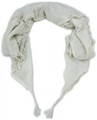 Solid White Arab Shemagh Scarf 2084