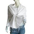 White Pashmina Shawl 2116
