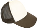 Mesh Trucker Cap Brown And White 1459