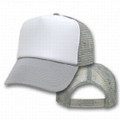 Grey And White Mesh Trucker Cap 1467