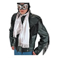 White Satin Aviator Scarf 2050
