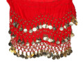 Red Bellydance Gypsy Scarf 2161