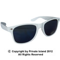 White Wayfarer Style Sunglasses 1058
