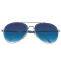Silver Frame and Blue Lens Aviator Sunglasses 1103