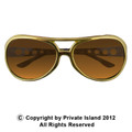 Elvis Style RockStar Sunglasses Gold 1135