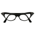 Black Rhinestone Cat Eye Glasses 1189