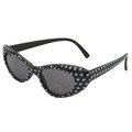 Black Retro Cat Eye Polka Dot Sunglasses 7081