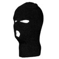 Thief Mask - 3-Hole Knit Robber Black 3051