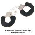 Black Furry Handcuffs 1804