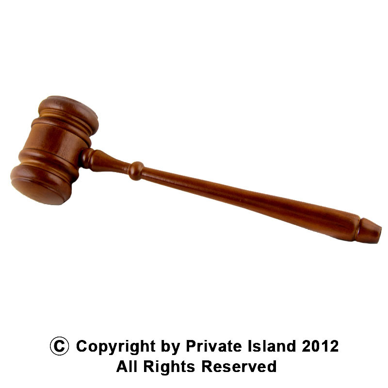 Wooden Judge Gavel 1601 Private Island Party
